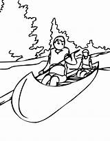 Canoe Coloring Drawing Pages Paddle Boat Rowing Kids Silhouette Summer Sports Getdrawings Designlooter 37kb 1275 Popular sketch template