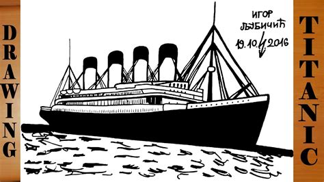 draw titanic ship easy  pencil  color mrusegoodart youtube