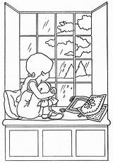 Coloring Quiet Time sketch template