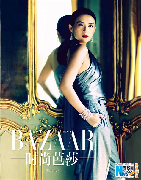 l actrice chinoise zhang ziyi pose pour harper s bazaar