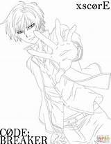 Coloring Code Breaker Ogami Rei Pages Anime Boys Drawing sketch template