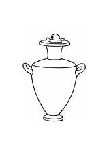 Coloring Amphora Greek Spear Shield Pages Edupics sketch template
