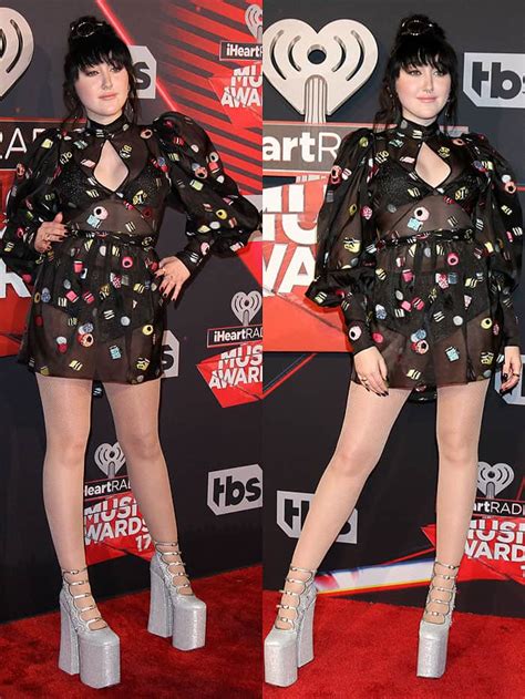 Noah Cyrus In See Through Dress And Marc Jacobs Platform Pumps