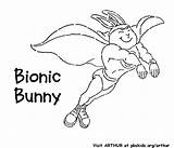 Coloring Bionic Pages Bunny Bunnies Activity sketch template