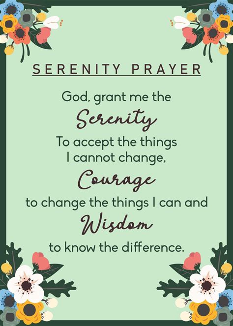 full serenity prayer printable