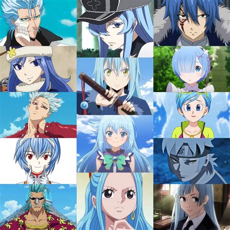 top  light blue hair anime characters super hot induhocakina