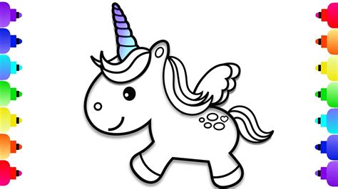 drawing super cute cute baby unicorn coloring pages