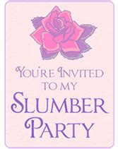 slumber party  printable party invitations templates