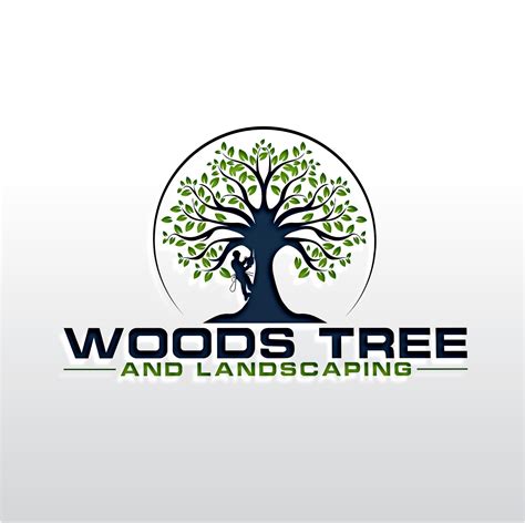 logo design job logo   woods tree  landscaping  company  united states