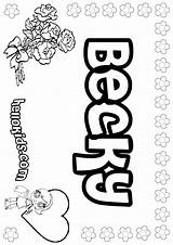 Becky Coloring Pages Color Name Letter Fantastic Others Enjoy Library Online Template sketch template