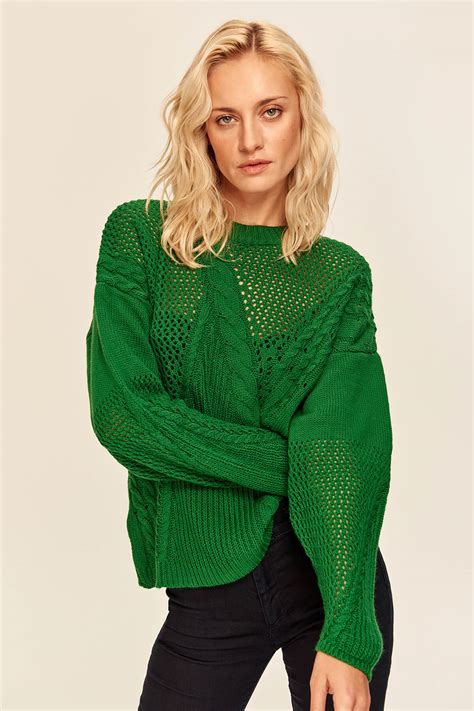 Trendyol Detailed Knit Sweater Green Sweater Tofaw19fv0179 On