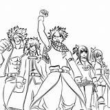 Fairy Tail Coloring Pages Anime Manga Line Deviantart Tale Getcolorings Colorings Color Character Getdrawings Group Designlooter Template sketch template