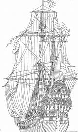 Ship Sailing Pirate Kleurplaat Zeilschip Zeilschepen Historisch Segelschiffe Guerre Bateau Adults Kleurplaten Barco Pirata Barcos Piratas Frais Pirateship Stemmen Bezoeken sketch template