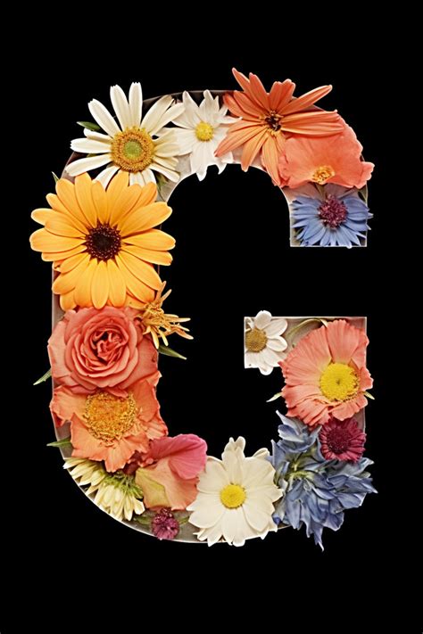letter  logo vector design images floral letter   flowers
