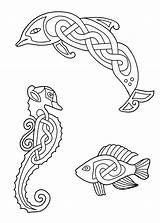 Celtic Coloring Animals Pages Designs Inspired sketch template