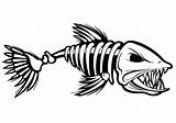 Skeleton Fish Coloring Printable Pages Categories sketch template