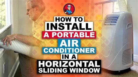 install portable air conditioner  horizontal sliding window hvac training  youtube