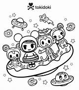 Tokidoki Coloring Squad Donutella Space Pages Printable sketch template