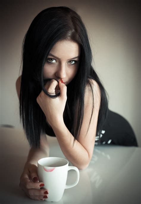 portrait sexy coffee coffee girl coffee time