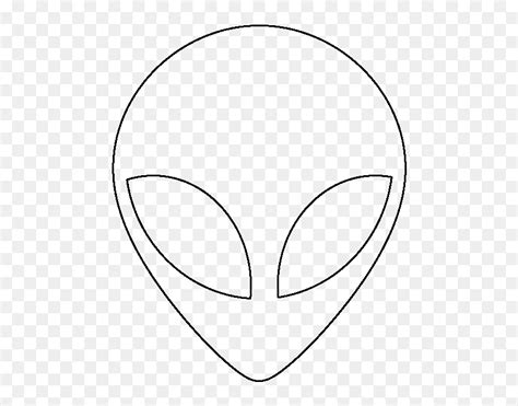 printable alien head template circle hd png  vhv