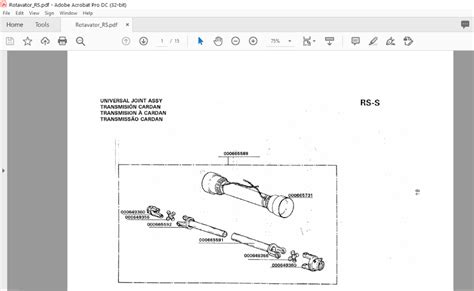 howard rotavator rs  spare parts list manual     howard spare parts