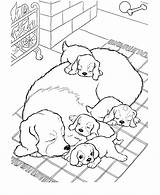 Coloring Dog Pages Puppy Puppies Printable Dogs Baby Kids Her sketch template