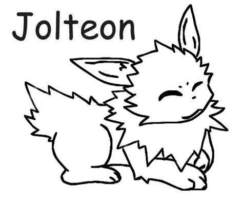 cute jolteon coloring page kids play color coloring pages