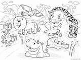 African Animals Coloring Pages Animal Printable Sheets Coloring4free 2021 Print sketch template