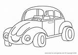 Coloring Pages Car Transportation Kids Beetles Coloringsheet Picrures Colours sketch template