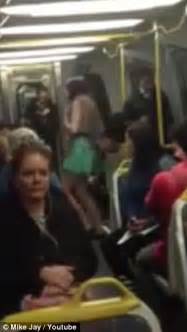 woman flashes underwear on melbourne train in peak hour daily mail online