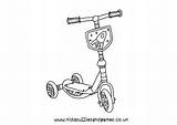 Scooter Colouring Boys Coloring Scooters sketch template