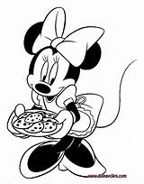 Minnie Mouse Coloring Pages Cookies Holding Food Disneyclips Gif Drink Platter Funstuff sketch template