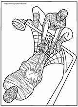 Coloring Pages Spiderman Cartoon Spider Man Color Kids Printable Book Character Sheets Print Sheet sketch template