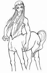 Centaur Coloring Long Haired Pages Kids Color sketch template