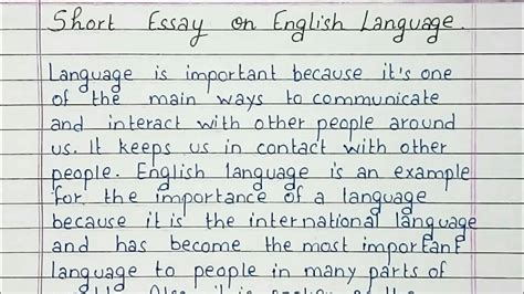 importance  english language essay  level english language