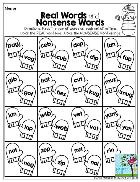 real words  nonsense words great practice  decoding words