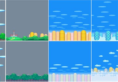 Ds New Super Mario Bros Grassland And Sky The Spriters Resource