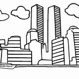 Trade Center Coloring Twin Pages Tower Drawing Getcolorings Getdrawings sketch template
