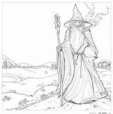 Coloring Lord Rings Pages Print Gandalf Ring Getdrawings Getcolorings sketch template