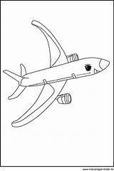 Flugzeug Ausmalbild Malvorlage Ausmalen sketch template