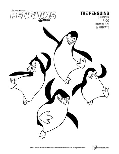 printable penguins  madagascar activity sheets