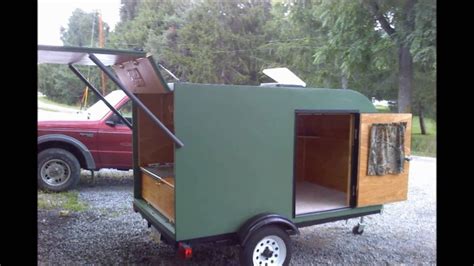 pictures   teardrop style trailer  son   built   salvaged materials