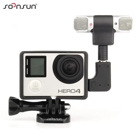 buy soonsun gopro professional audio recording external stereo microphone