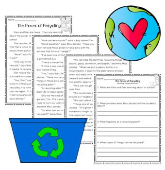 recycling reading comprehension  power  recycling  sarah eisenhuth
