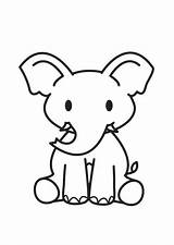 Elephant Coloring Edupics sketch template