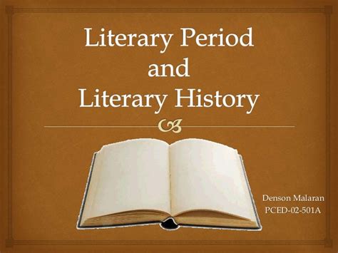 literary period  literary history