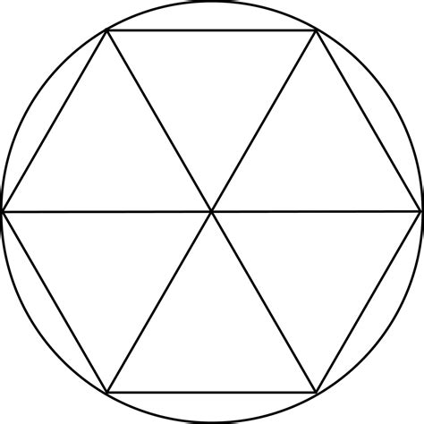 regular hexagon inscribed   circle clipart