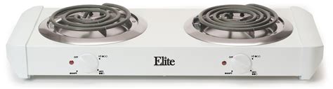 elite edb  double burner coil hot plate