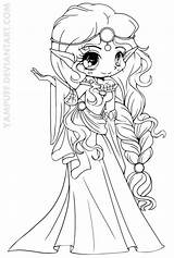 Coloring Chibi Pages Princess Anime Colouring Visit Drawings Cool sketch template