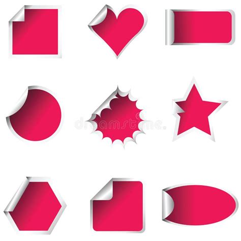 pink stickers stock illustration illustration  sticker
